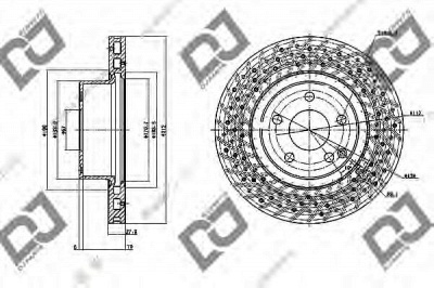 DJ PARTS bd1146 -  Тормозной диск